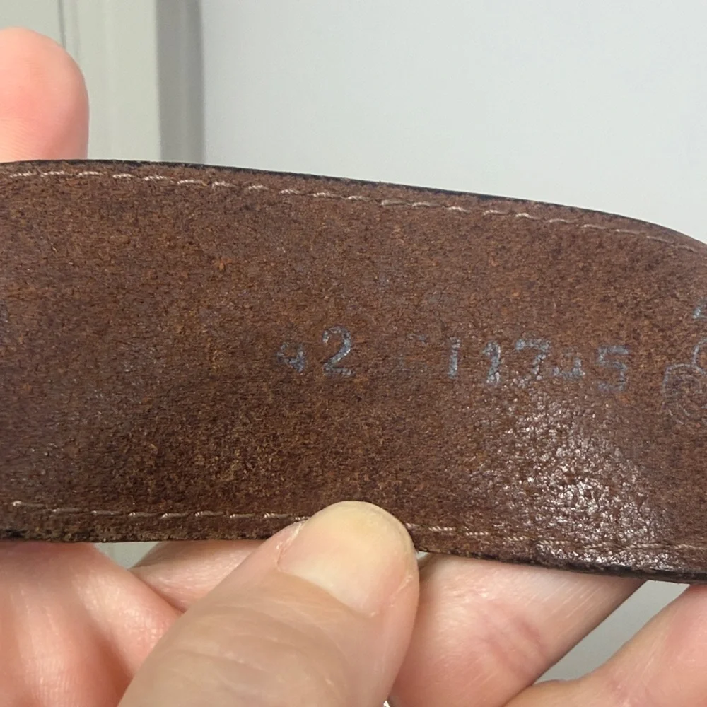 Justin Bent Rail Brown leather belt size 42